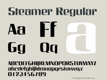 Steamer Regular 001.001 Font Sample