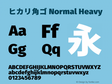 ヒカリ角ゴ Normal Heavy  Font Sample