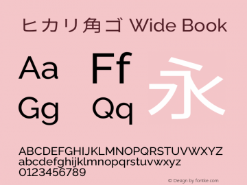 ヒカリ角ゴ Wide Book  Font Sample