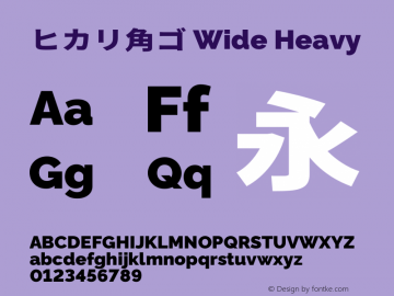 ヒカリ角ゴ Wide Heavy  Font Sample