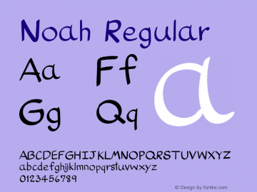 Noah Version 1.001;Fontself Maker 3.5.1图片样张
