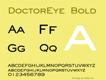 DoctorEye Bold Altsys Fontographer 4.1 5/24/96 Font Sample