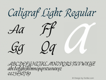 Caligraf Light W04 Regular Version 1.00图片样张