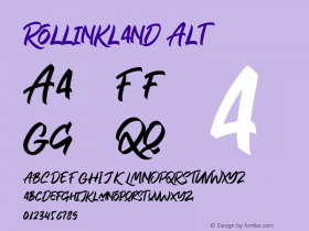 Rollinkland Alt Version 1.00;March 12, 2020;FontCreator 11.5.0.2427 32-bit Font Sample