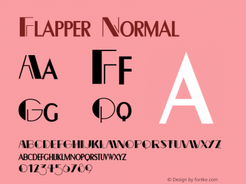 Flapper Normal Altsys Fontographer 4.1 5/24/96 Font Sample