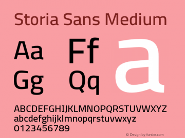 Storia Sans Medium Version 60.001;March 19, 2020;FontCreator 12.0.0.2522 64-bit Font Sample