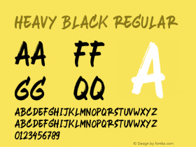Heavy Black Version 1.00;March 18, 2020;FontCreator 11.5.0.2427 64-bit Font Sample