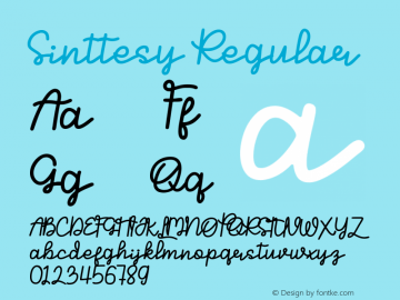 Sinttesy Version 1.00;March 22, 2020;FontCreator 13.0.0.2613 64-bit Font Sample