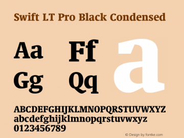 SwiftLTPro-BlackCondensed Version 1.100;PS 001.001;hotconv 1.0.38 Font Sample