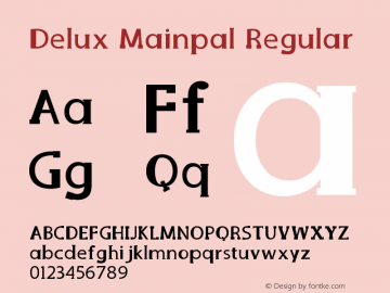 Delux Mainpal Version 1.002;Fontself Maker 3.4.0图片样张