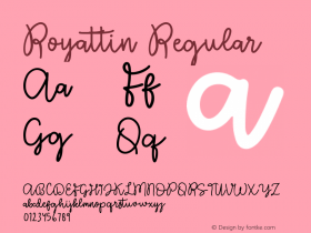 Royattin Version 1.008;Fontself Maker 3.5.1图片样张