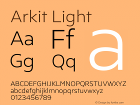 Arkit-Light Version 1.000 Font Sample