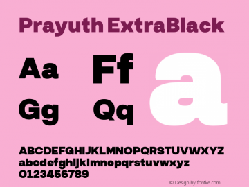 Prayuth ExtraBlack Version 1.00图片样张