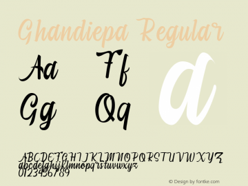 Ghandiepa Version 1.001;Fontself Maker 3.5.1图片样张