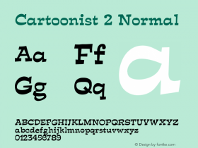 Cartoonist 2 Normal Altsys Fontographer 4.1 5/31/96图片样张