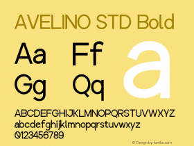 AVELINO STD Bold Version 1.000 Font Sample
