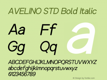 AVELINOSTD-Bold Italic Version 1.000图片样张