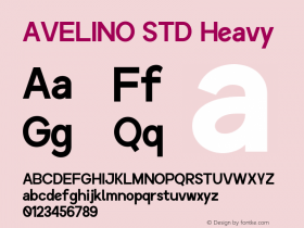 AVELINO STD Heavy Version 1.000 Font Sample