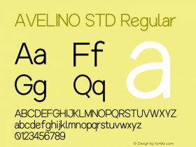AVELINOSTD-Regular Version 1.000 Font Sample