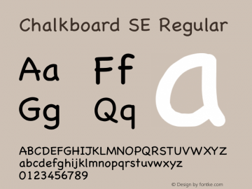 Chalkboard SE Regular 13.0d1e2 Font Sample