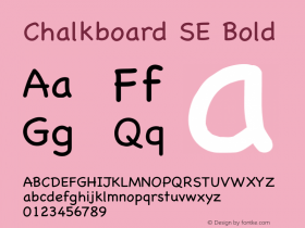 Chalkboard SE Bold 13.0d1e2 Font Sample