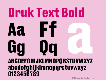 Druk Text Bold 14.0d2e2 Font Sample