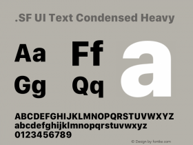 .SF UI Text Condensed Heavy 13.0d0e8 Font Sample