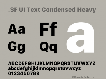 .SF UI Text Condensed Heavy 13.0d0e8图片样张
