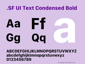 .SF UI Text Condensed Bold 13.0d0e8 Font Sample