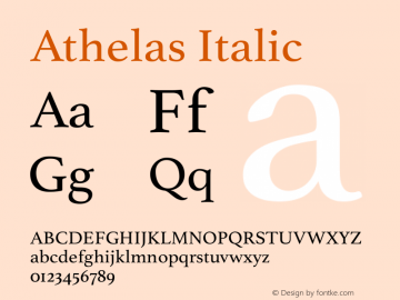 Athelas Italic 13.0d1e3图片样张