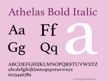 Athelas Bold Italic 13.0d1e3图片样张