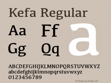 Kefa Regular 13.0d1e3图片样张