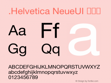 .Helvetica NeueUI 常规体 图片样张