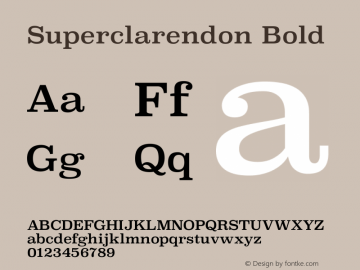 Superclarendon Bold 13.0d1e4 Font Sample