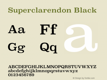 Superclarendon Black 13.0d1e4 Font Sample