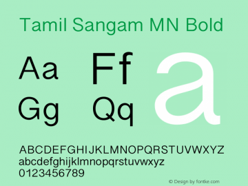 Tamil Sangam MN Bold 14.0d1e15图片样张