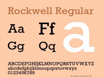 Rockwell 13.0d2e1 Font Sample
