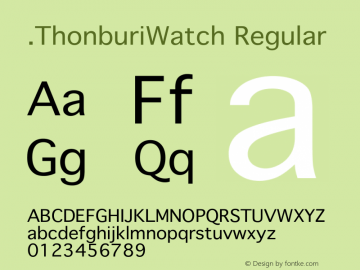 .ThonburiWatch 13.0d1e1 Font Sample