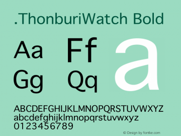 .ThonburiWatch Bold 13.0d1e1 Font Sample