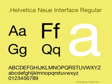 .Helvetica Neue Interface Regular  Font Sample