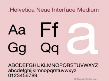 .Helvetica Neue Interface Medium 图片样张