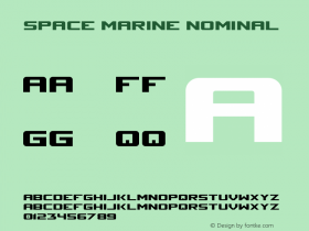 Space Marine Nominal 0.70 | 16.02.2001 Font Sample