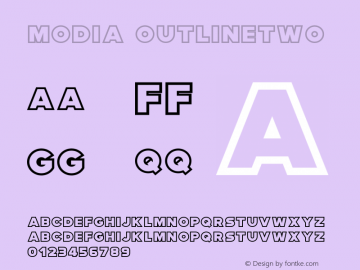 Modia OutlineTwo Version 1.002;Fontself Maker 3.0.2 Font Sample