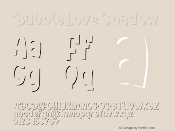 Bubble Love Shadow Version 1.00;March 25, 2020;FontCreator 13.0.0.2613 64-bit图片样张