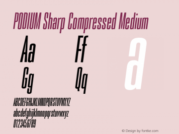PODIUM Sharp 1.7 italic Version 1.000 | w-rip DC20190420 Font Sample