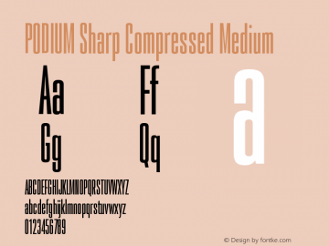 PODIUM Sharp 1.7 Version 1.000 | w-rip DC20190420 Font Sample