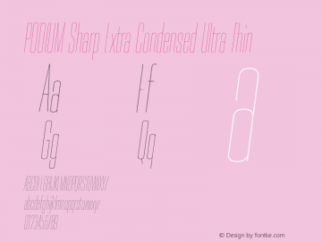 PODIUM Sharp 2.1 italic Version 1.000 | w-rip DC20190420 Font Sample