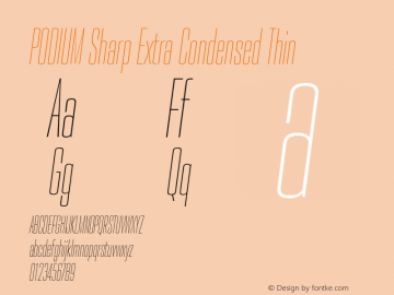 PODIUM Sharp 2.3 italic Version 1.000 | w-rip DC20190420 Font Sample