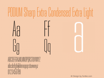 PODIUM Sharp 2.4 Version 1.000 | w-rip DC20190420 Font Sample