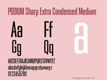 PODIUM Sharp 2.7 Version 1.000 | w-rip DC20190420 Font Sample